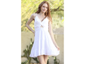 Angie Women's Embroidered Twist Front Tiered Dress