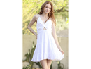 Angie Women's Embroidered Twist Front Tiered Dress