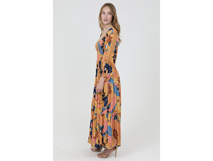 Angie Women's Balloon Sleeve Maxi Dress