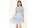 Angie Women's Smocked Top Tiered Dress