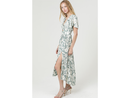 Angie Women's Twist Front Slit Leg Midi Dress