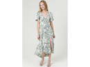 Angie Women's Twist Front Slit Leg Midi Dress