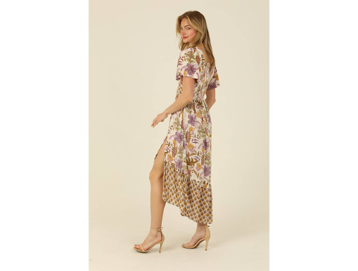 Angie Women's Twist Front Slit Leg Midi Dress