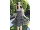 Angie Women's Ruffle Trim Tiered Mini Dress