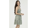 Angie Women's V-Neck Smocked Top Tiered Mini Dress