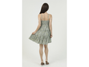 Angie Women's V-Neck Smocked Top Tiered Mini Dress