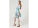 Angie Women's Smocked Top Flutter Sleeve Mini Dress