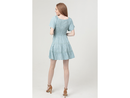 Angie Women's Smocked Top Flutter Sleeve Mini Dress