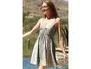 Angie Women's Mixed Print Godet Hem Mini Dress