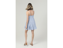 Angie Women's Lace Trim V-Neck Tiered Mini Dress