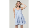 Angie Women's Lace Trim V-Neck Tiered Mini Dress