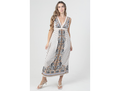Angie Women's Lace Trim Open Back Maxi Dress