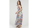 Angie Women's Cutout Tie Back Tiered Maxi Dress