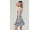Angie Women's Twist Bust Tiered Ruffle Hem Mini Dress