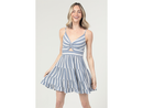 Angie Women's Twist Bust Tiered Ruffle Hem Mini Dress