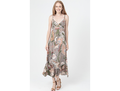 Angie Wonen's Lace Trim V-Neck Ruffle Hanky Hem Dress