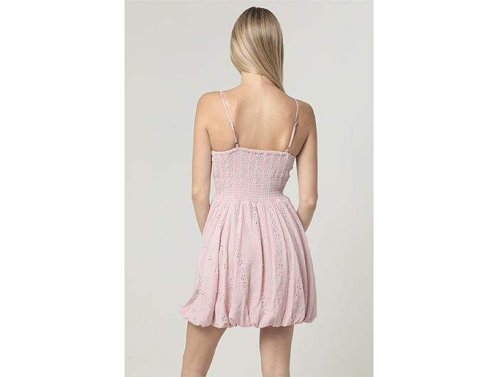 Angie Women's Twist Front Bubble Hem Mini Dress