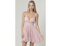 Angie Women's Twist Front Bubble Hem Mini Dress