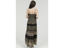Angie Women's Smocked Top Lace Inset Maxi Dress