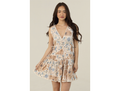 Angie Women's Side Tie Tiered Sleeveless Mini Dress