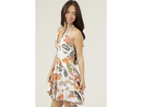 Angie Women's Button Front Halter Neck Mini Dress