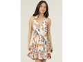 Angie Women's Button Front Halter Neck Mini Dress