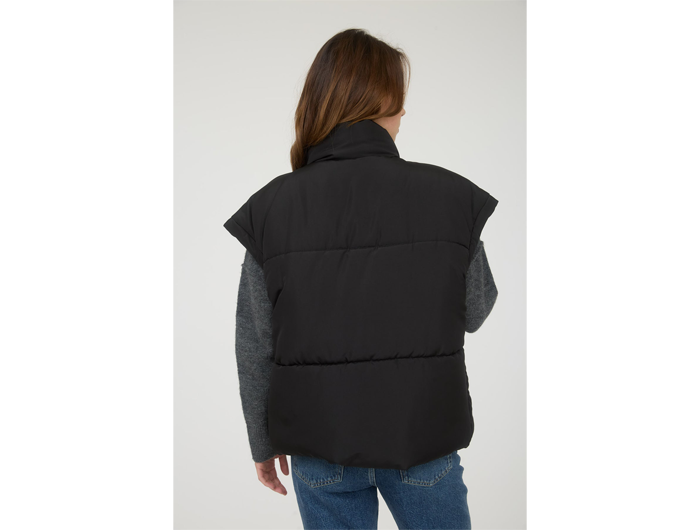 Blu Pepper Women's Oversized Snap Button Puffer Vest