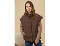 Blu Pepper Women's Oversized Snap Button Puffer Vest