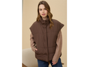 Blu Pepper Women's Oversized Snap Button Puffer Vest