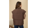 Blu Pepper Women's Oversized Snap Button Puffer Vest