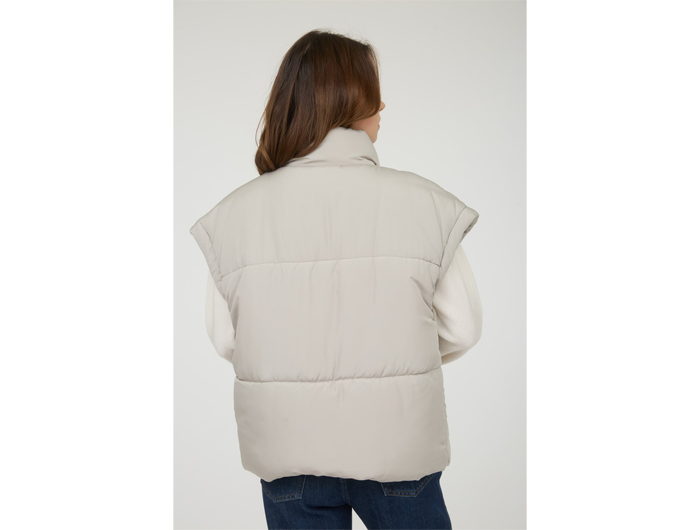 Blu Pepper Women's Oversized Snap Button Puffer Vest