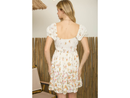 Blu Pepper Women's Shirred Waist Milkmaid Mini Dress