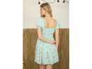 Blu Pepper Women's Shirred Waist Milkmaid Mini Dress