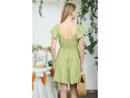 Blu Pepper Women's Shirred Waist Flutter Sleeve Mini Dress