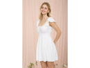 Blu Pepper Women's Shirred Waist Flutter Sleeve Mini Dress