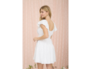 Blu Pepper Women's Shirred Waist Flutter Sleeve Mini Dress