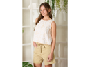 Blu Pepper Women's Floral Embroidered Sleeveless Top