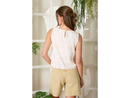 Blu Pepper Women's Floral Embroidered Sleeveless Top
