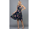 LA Soul Women's Tie Waist Sleeveless Midi Dress