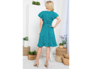LA Soul Women's Flutter Sleeve Faux Wrap Midi Dress