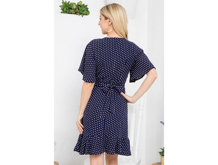 LA Soul Women's Surplice Bell Sleeve Dress