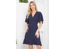 LA Soul Women's Surplice Bell Sleeve Dress