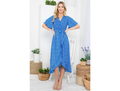 LA Soul Women's Asymmetric Hem Wrap Dress