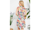 LA Soul Women's Split Neck Tie Waist Sleeveless Dress