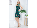 LA Soul Women's Split Neck Tie Waist Sleeveless Dress