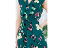 LA Soul Women's Split Neck Tie Waist Sleeveless Dress