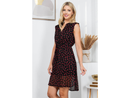 LA Soul Women's Split Neck Tie Waist Sleeveless Dress