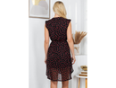LA Soul Women's Split Neck Tie Waist Sleeveless Dress