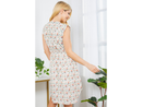 LA Soul Women's Split Neck Tie Waist Sleeveless Dress