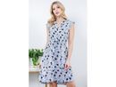 LA Soul Women's Split Neck Tie Waist Sleeveless Dress